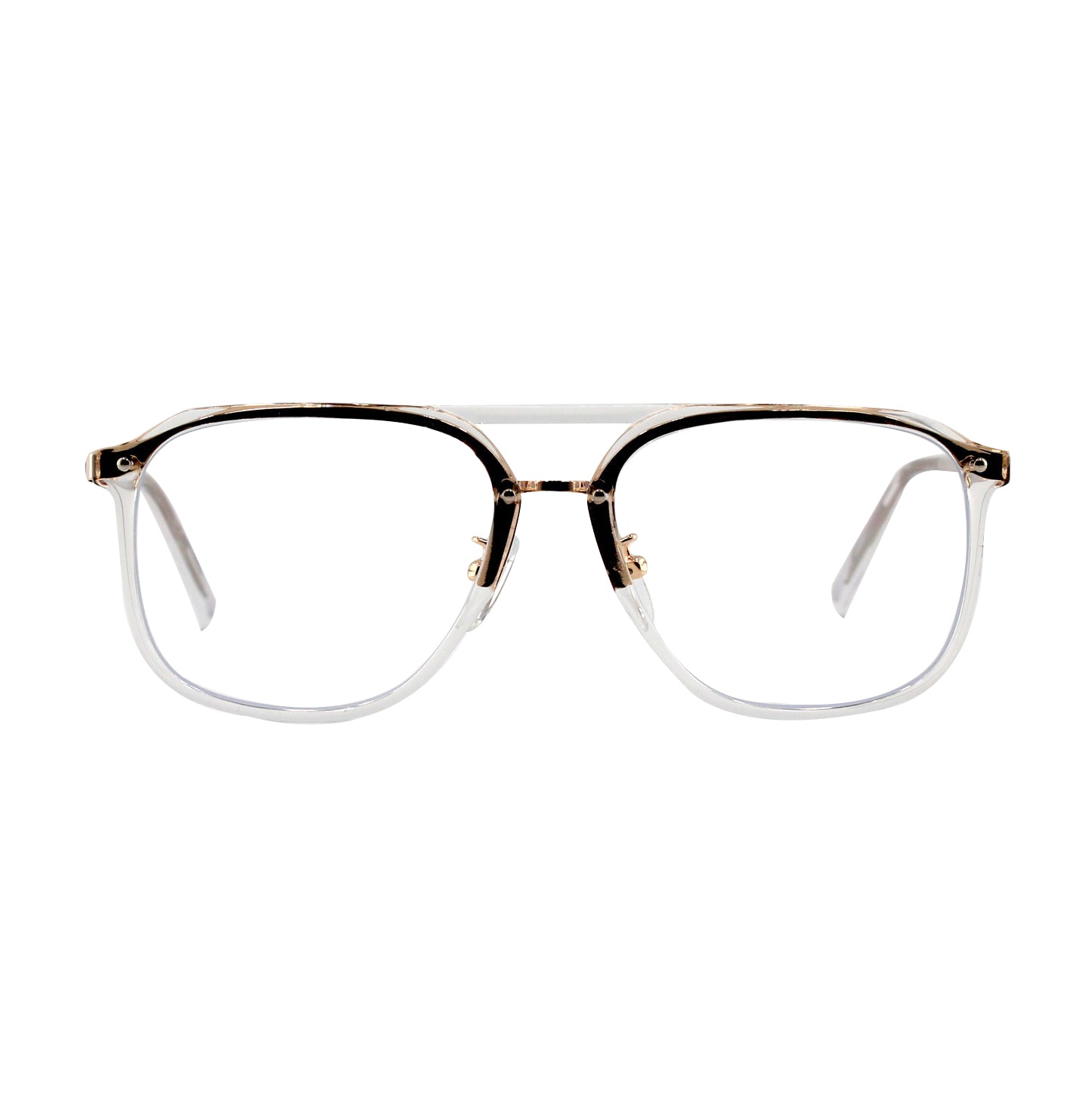 Care by Ottika - Blue Light Blocking Glasses - Adult | Model 98801 | Gold & Green Coat