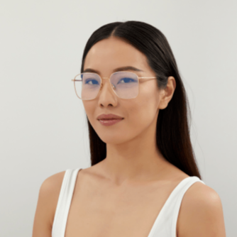 Monture de lunettes Saint Laurent | Modèle SL 491 (006) - Or clair brillant