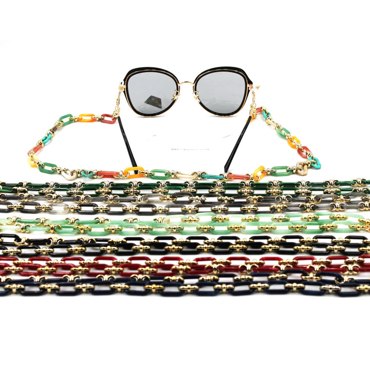 vêtements de charme | Chaîne de lunettes multicolore | Numéro de modèle 037