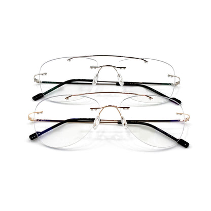 Ottika Care - Blue Light Blocking Glasses | Rimless R 002 | Coating Green &amp; Blue