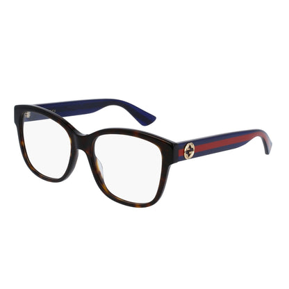 Montatura per occhiali Gucci | Modello GG0038O (003) - Marrone-Demi